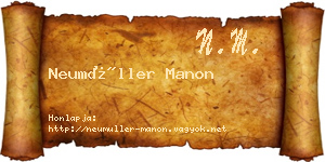 Neumüller Manon névjegykártya